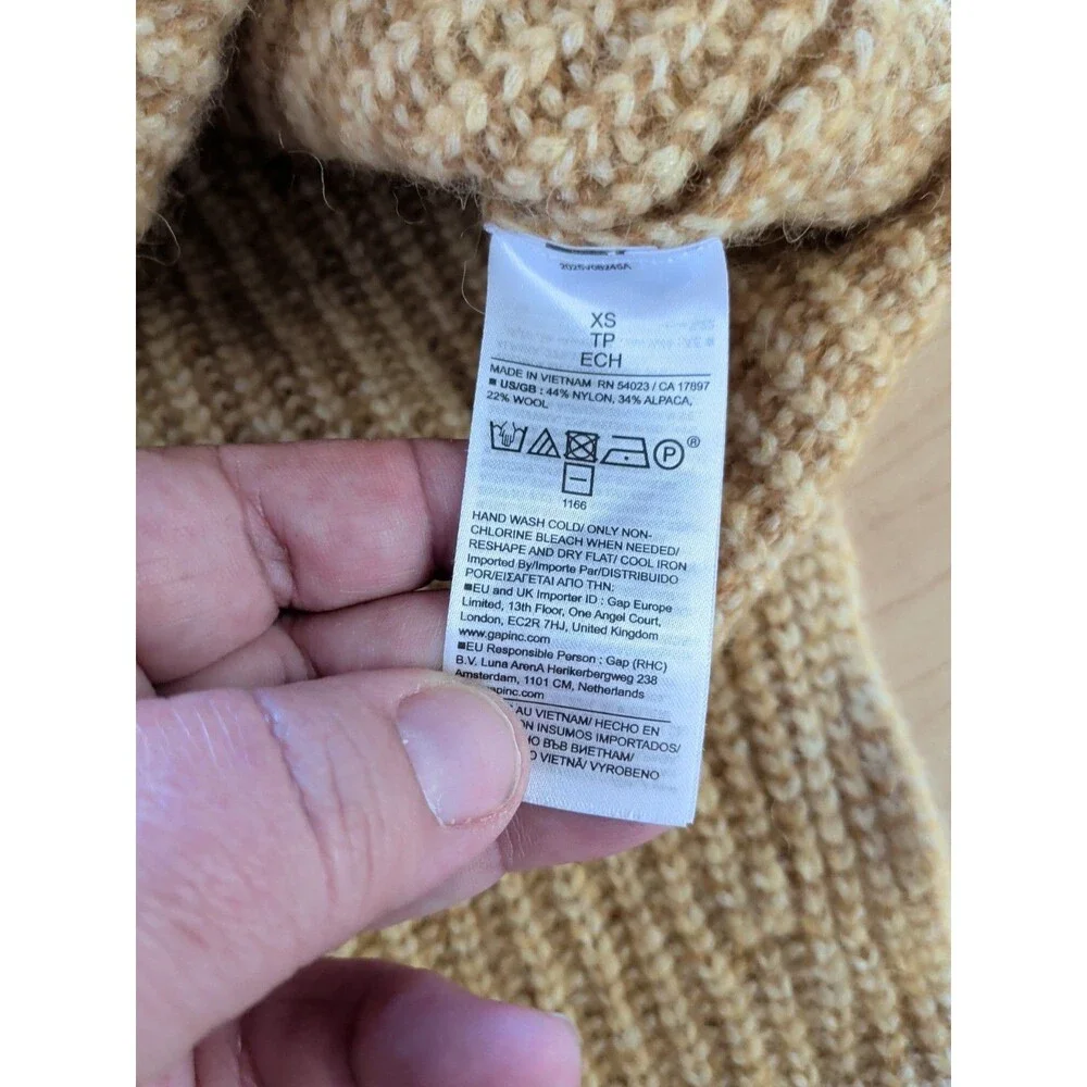 Banana Republic Sweater Women's Size Xs Yellow Ochre